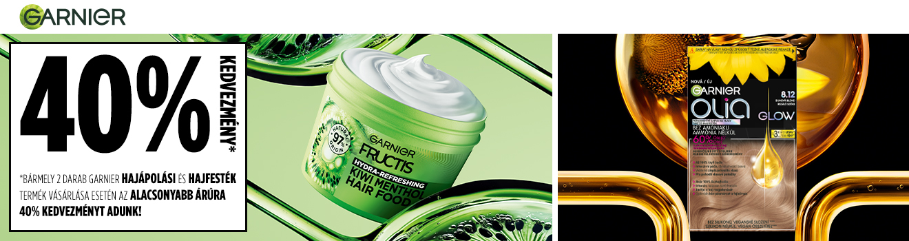 Garnier Hajfesték és Hajápolás termékek 2. termék 40%
