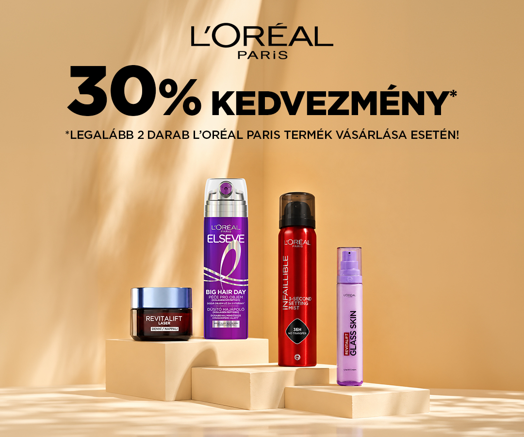 L'Oréal Paris 30% kedvezmény 2 db-tól