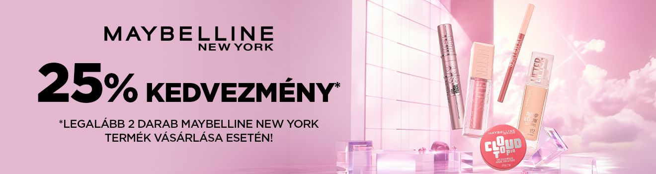 Maybelline 25% kedvezmény 2 db-tól