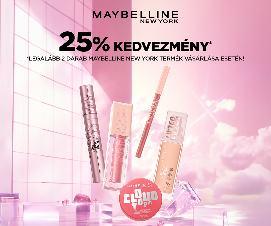 Maybelline 25% kedvezmény 2 db-tól