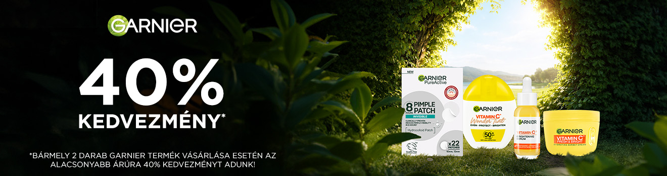 Garnier 2. termék 40% kedvezmény 2026.04.