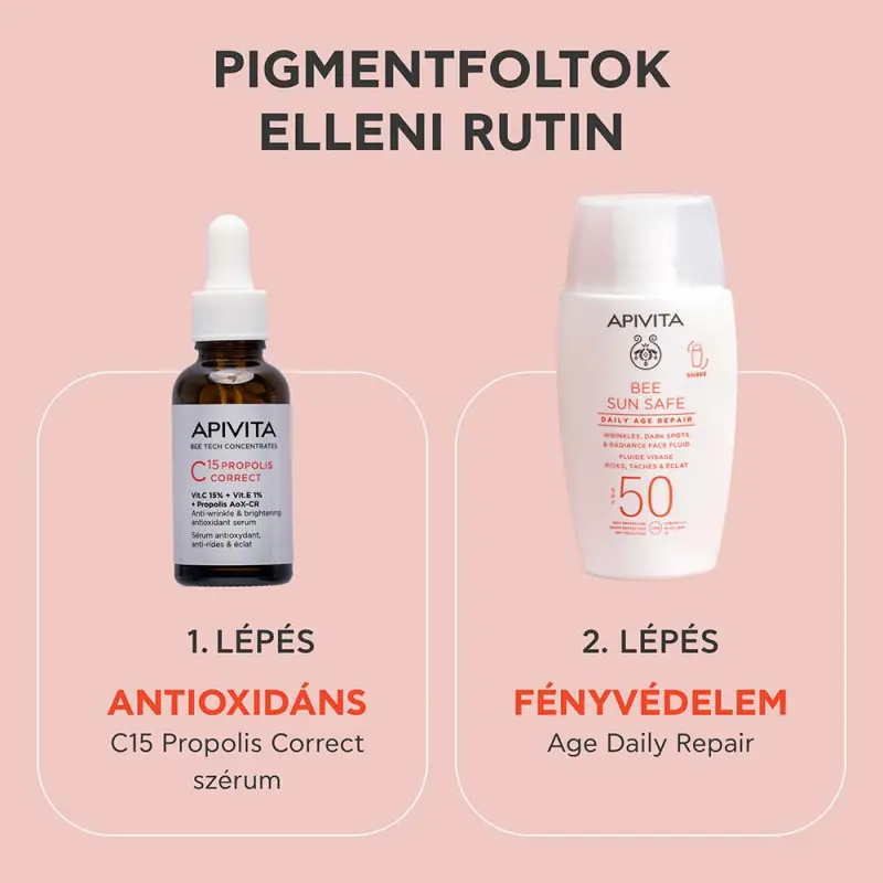 BEE SUN SAFE Daily Age Repair Fluid - ráncok, pigmentfoltok ellen SPF50 (50 ml)