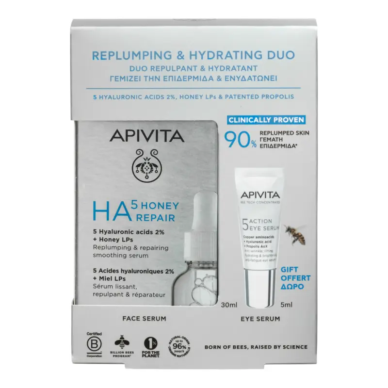 BEE TECH HA5 Honey feltöltő, regeneráló és bőrsimító szérum csomag (30+5 ml)