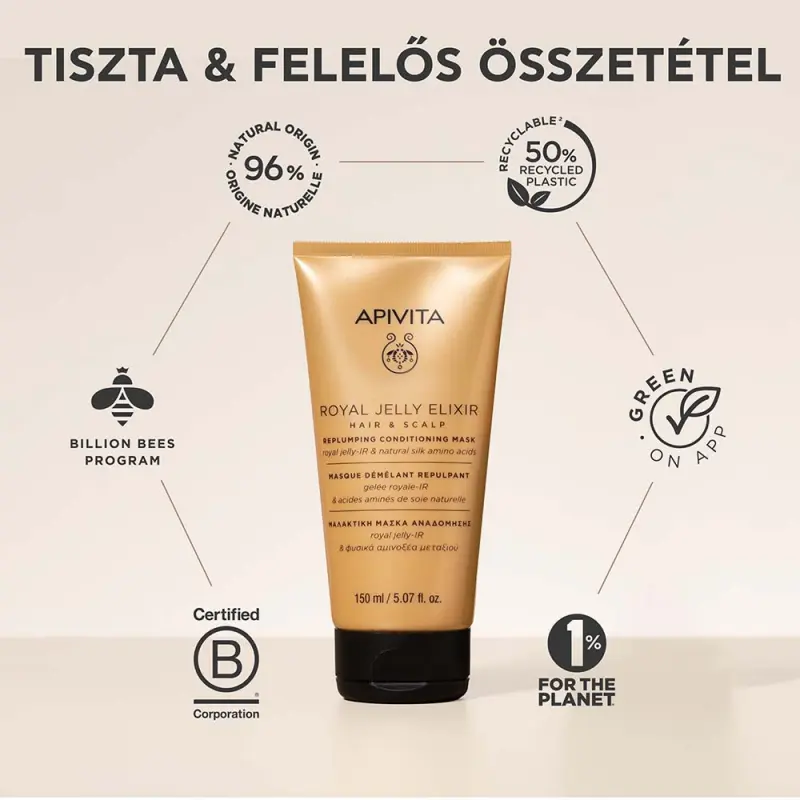 Royal Jelly Elixir Replumping haj és fejbőr kondicionáló maszk 150 ml