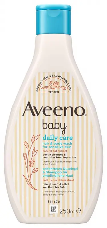 AVEENO Baby daily care sampon és fürdető 250 ml