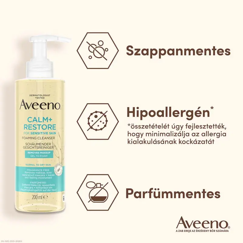 Calm+ Restore Habzó arctisztító 200 ml