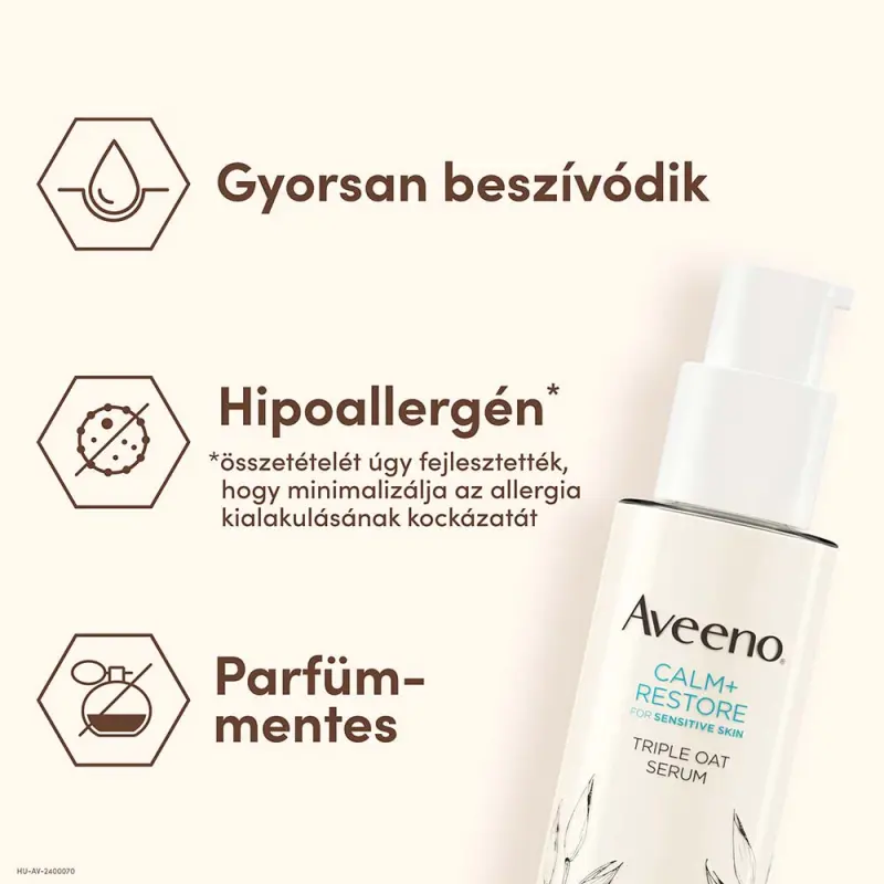 Calm+ Restore Hármas Zabkomplex szérum 30 ml