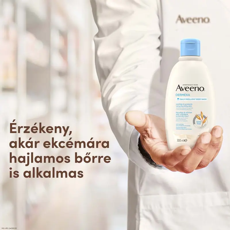 Dermexa Bőrpuhító tusfürdő, illatmentes 300 ml