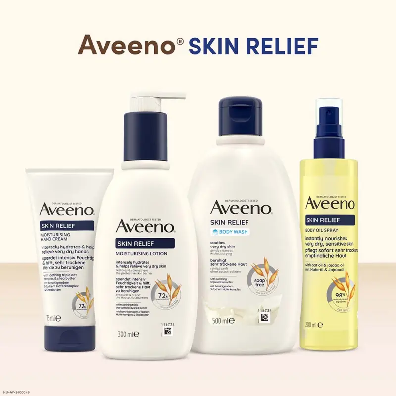 Skin Relief Hidratáló tusfürdő, illatmentes 500 ml