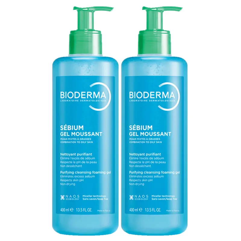 BIODERMA Sébium Gel Moussant habzó gél DUOPACK 2x400 ml BIODERMA Sébium Gel Moussant habzó gél DUOPACK 2x400 ml