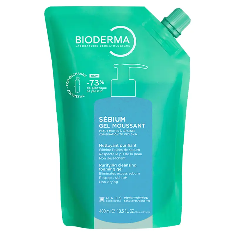 BIODERMA Sébium Gel Moussant habzó gél utántöltő 400 ml