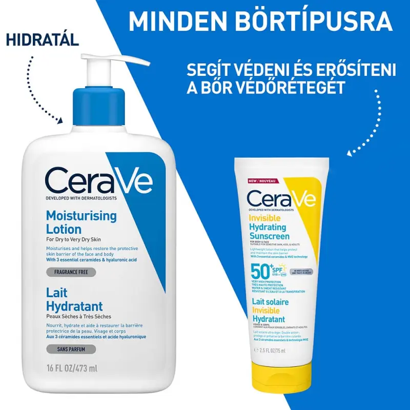 Hidratáló fényvédő arcra és testre SPF50 (75 ml)