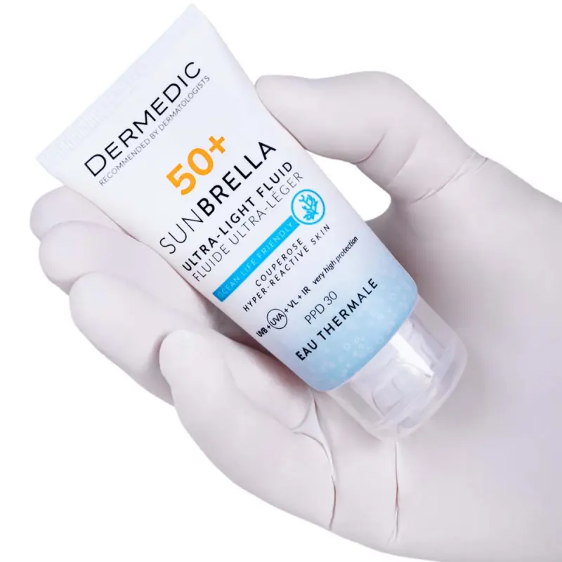 Sunbrella Ultra-Light Fényvédő fluid SPF50+ rozáceás arcbőrre 40 ml