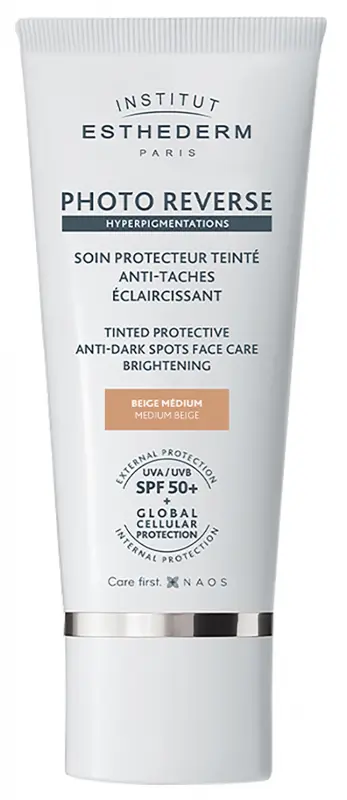 ESTHEDERM Photo Reverse fényvédő hiperpigmentált bőrre SPF50+ közepes bézs 50 ml