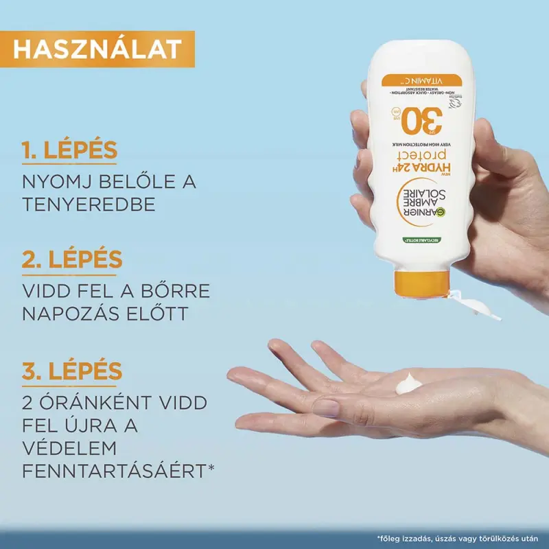 Ambre Solaire Hydra24h UV-sugárzás elleni naptej magas védelemmel SPF 30 (175 ml)