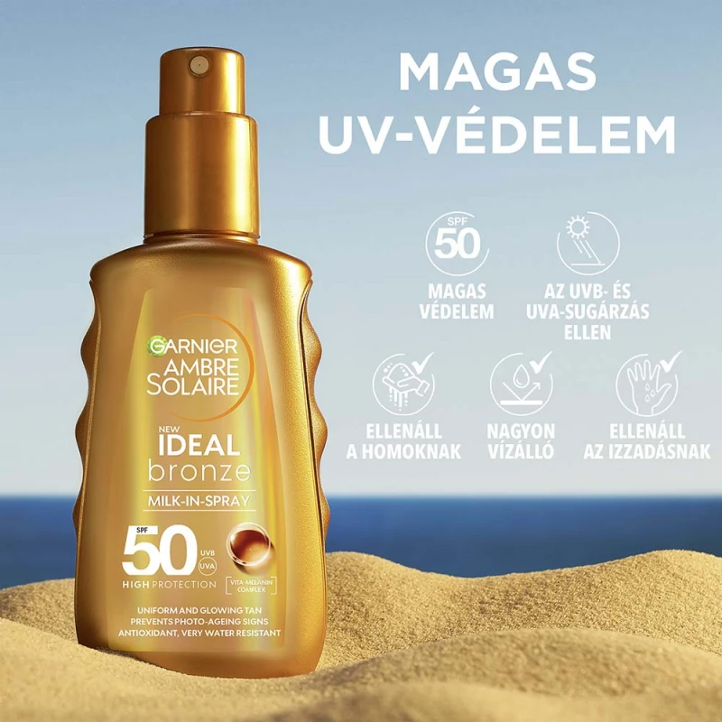 Ambre Solaire Ideal Bronze naptej spray kiszerelésben SPF 50 (150 ml)