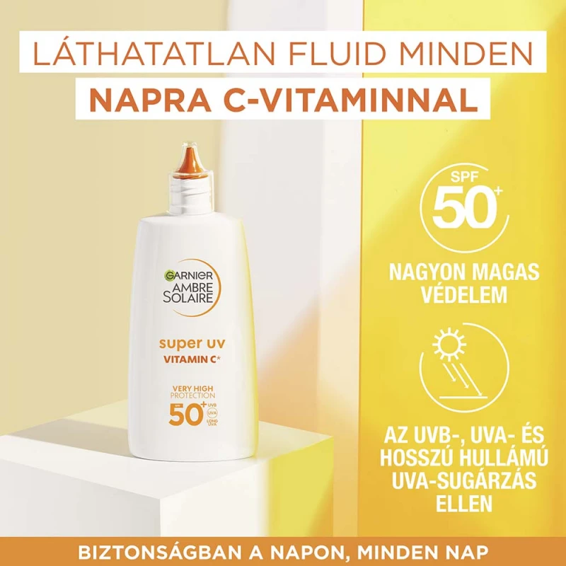 Ambre Solaire Super UV C-vitamin sötét foltok elleni mindennapos fluid SPF 50+ (40 ml)