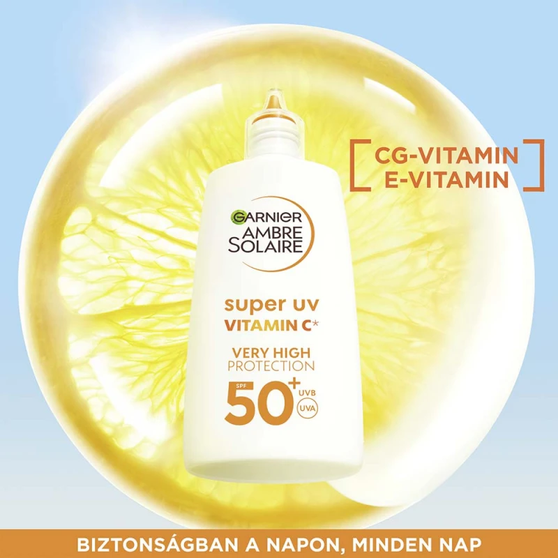 Ambre Solaire Super UV C-vitamin sötét foltok elleni mindennapos fluid SPF 50+ (40 ml)