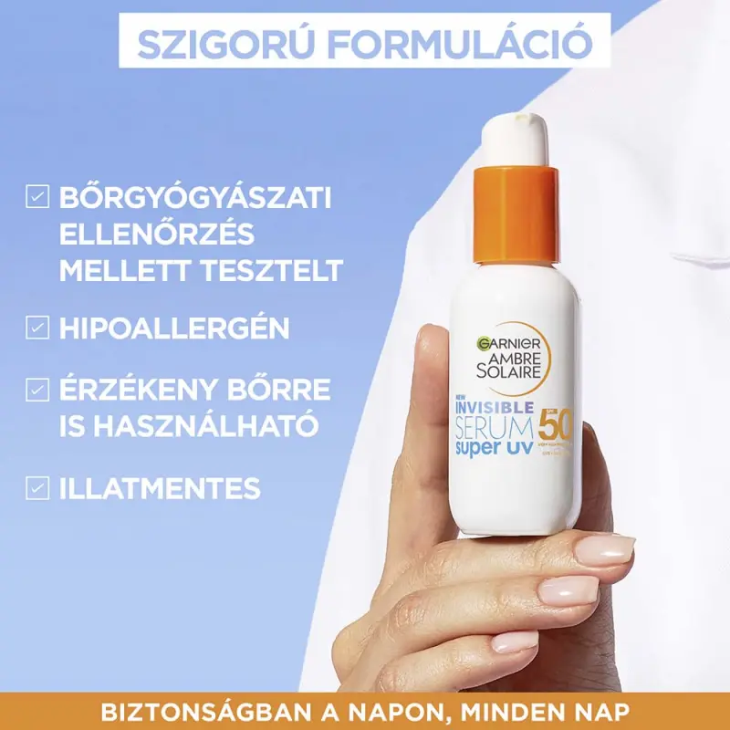 Ambre Solaire Super UV mindennapos fényvédő arcszérum SPF 50+ (30 ml)