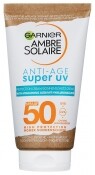 GARNIER Ambre Solaire Super UV Öregedésgátló  fényvédő az arcra, SPF 50 (50 ml)