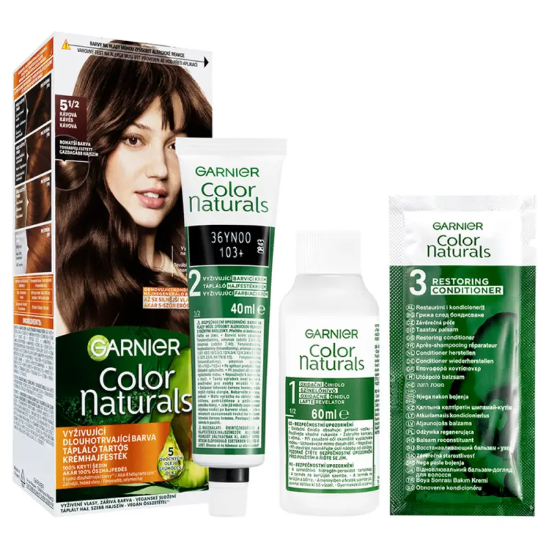 GARNIER Color Naturals Tápláló tartós krémhajfesték 5 1/2 Kávé (110 ml) GARNIER Color Naturals Tápláló tartós krémhajfesték 5 1/2 Kávé (110 ml)