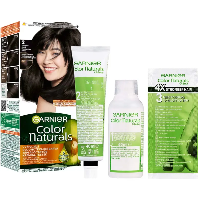 Color Naturals Tartós hajfesték 2 Természetes fekete (110 ml)