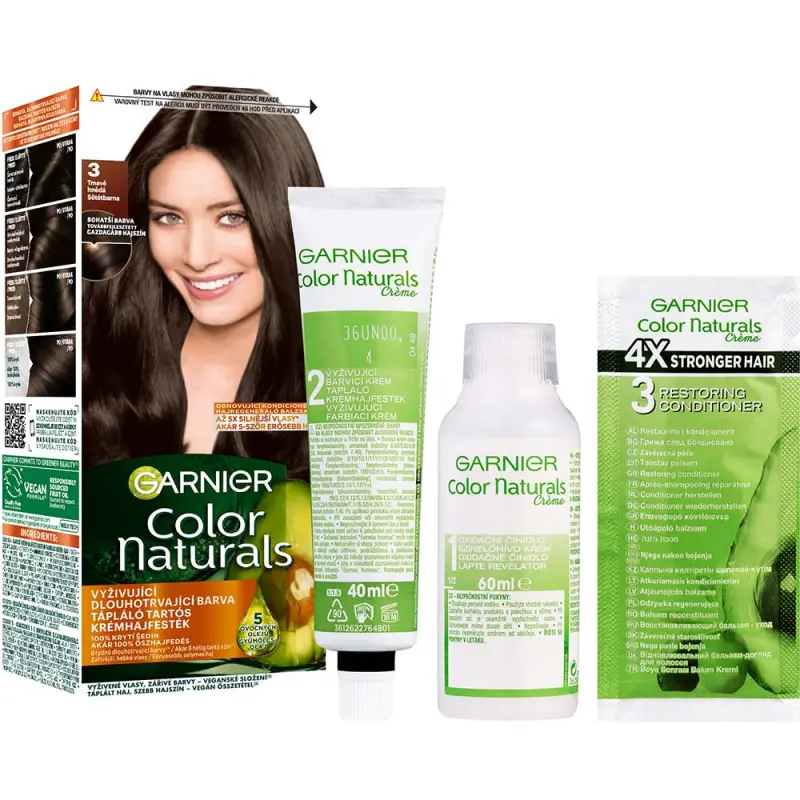 Color Naturals Tartós hajfesték 3 Sötétbarna (110 ml)