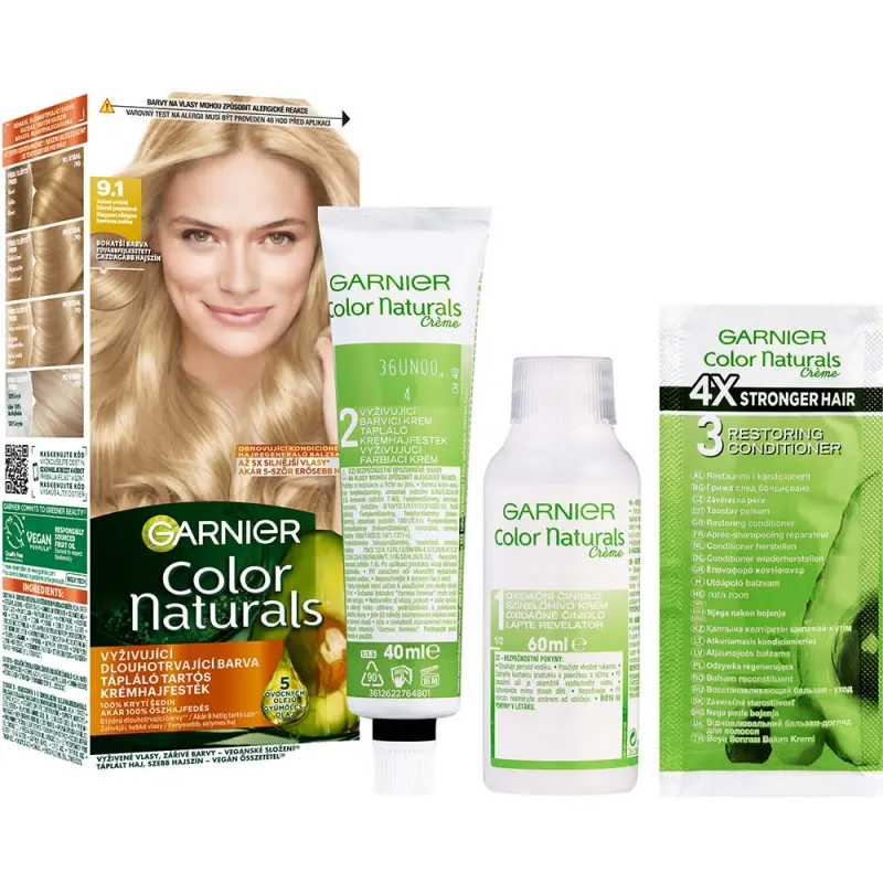 Color Naturals Tartós hajfesték 9.1 Nagyon világos hamvas szőke (110 ml)