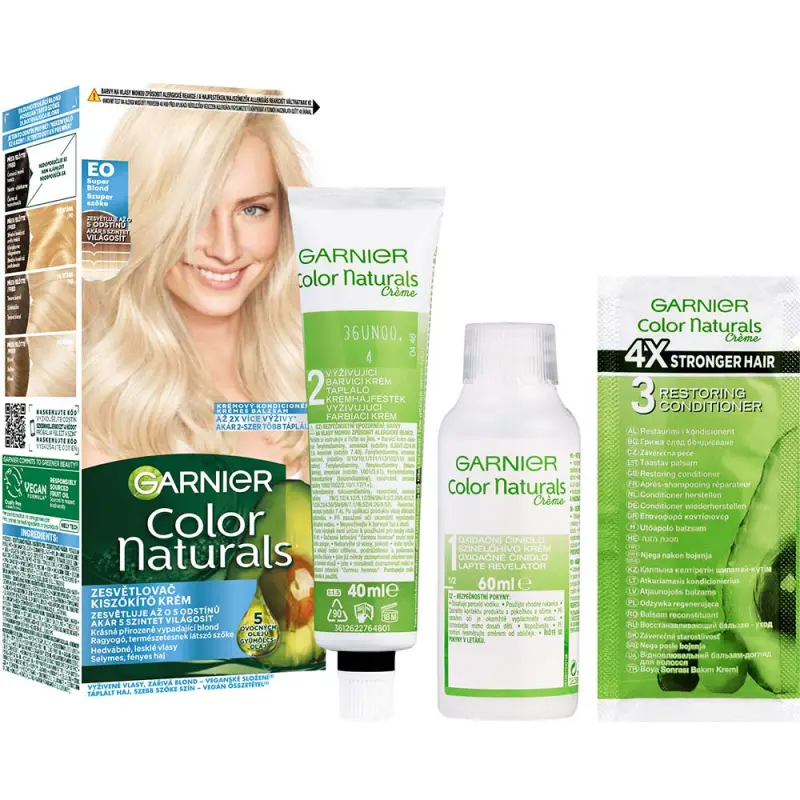 Color Naturals Tartós hajfesték E0 Szuper Szőke kiszőkítő (110 ml)