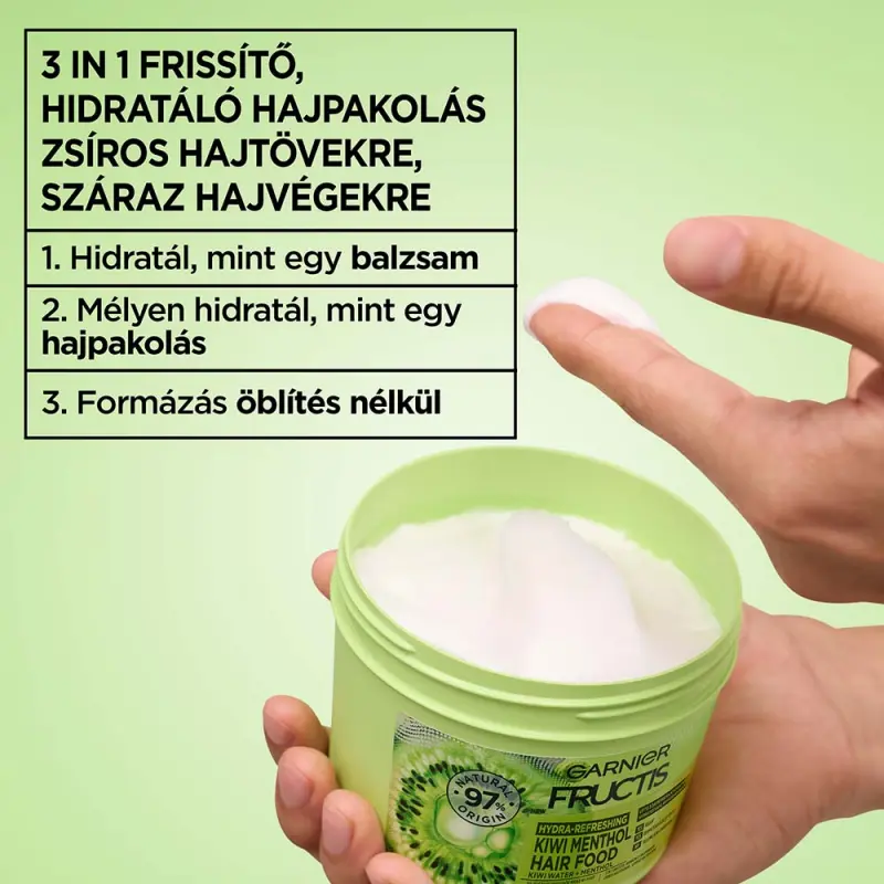 Fructis 3 az 1-ben frissítő hidratáló hajpakolás 400 ml