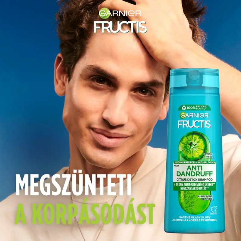 Fructis Citrus detox sampon zsíros hajra korpásodás fejbőrrel 250 ml