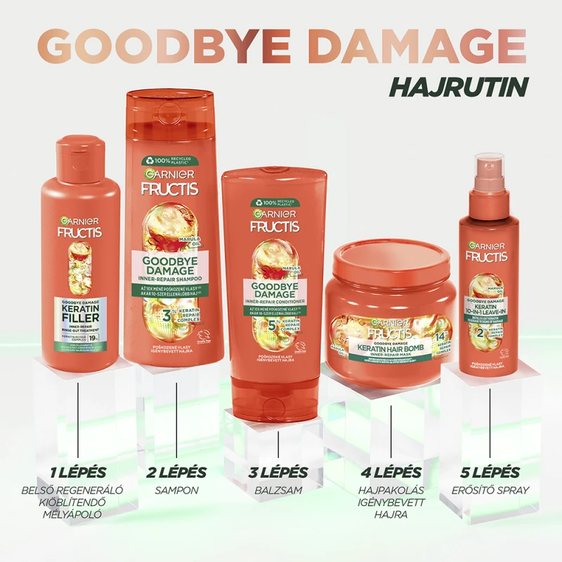 Fructis Goodbye Damage 10 az 1-ben Nem Kiöblítendő Hajápoló Spray keratinnal 150 ml
