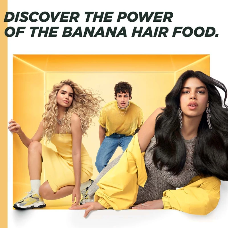 Fructis Hair Food Tápláló Banana hajpakolás nagyon száraz hajra 400 ml