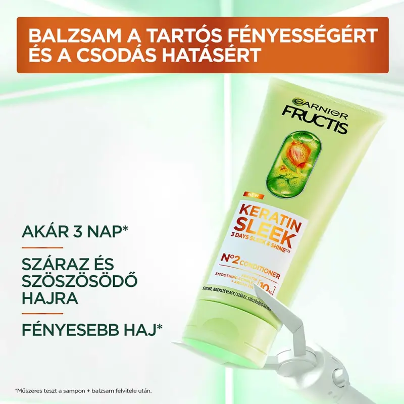 Fructis Keratin Sleek Balzsam száraz, szöszösödő hajra 200 ml