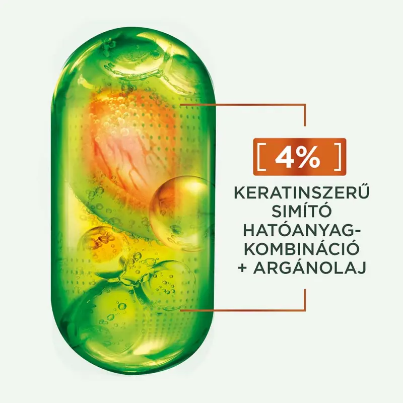 Fructis Keratin Sleek Sampon száraz, szöszösödő hajra 200 ml