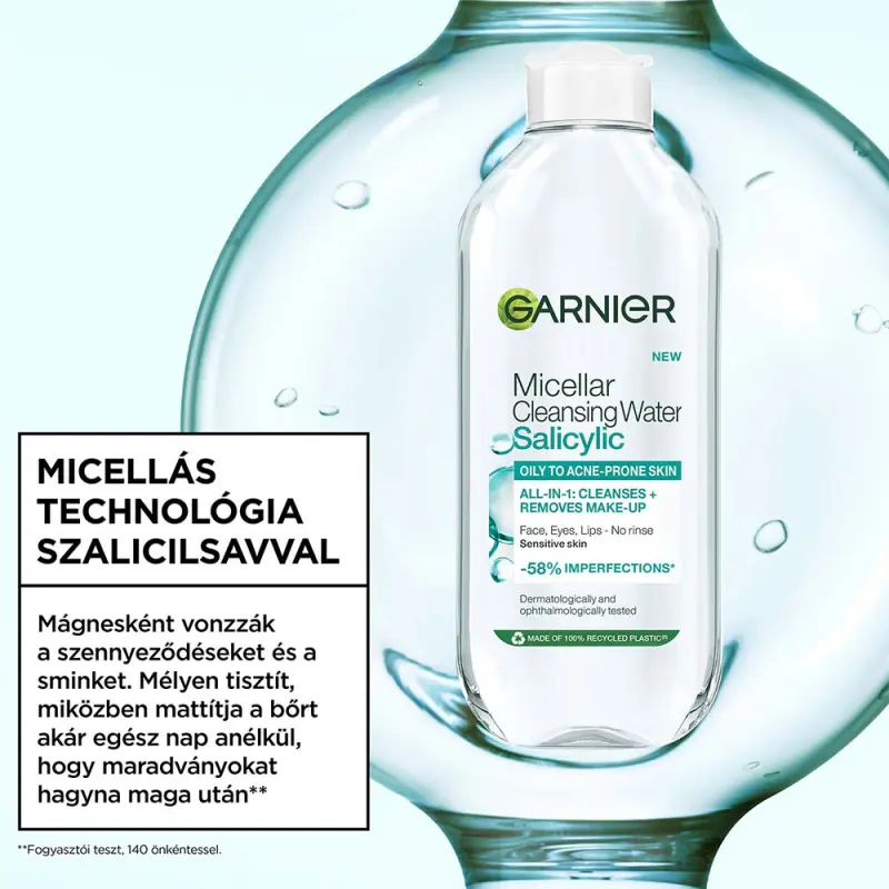 Micellás víz szalicilsavval zsíros, problémás bőrre 400 ml