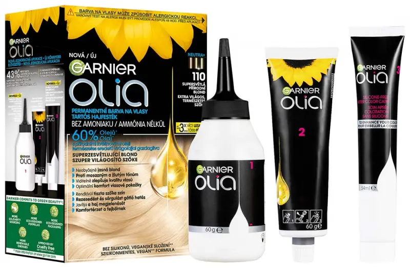 Olia tartós hajfesték 110 Extra világos természetes szőke 60+60+54 ml