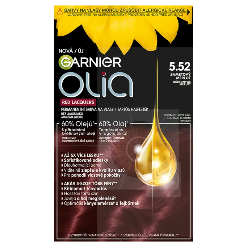 Olia tartós hajfesték 5.52 Bársonyos Merlot 60+60+54 ml