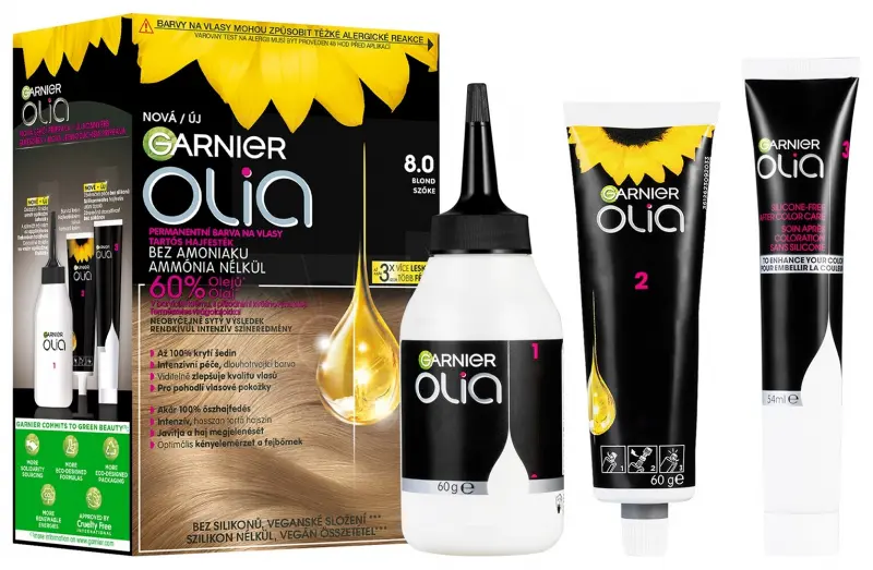 Olia tartós hajfesték 8.0 Szőke 60+60+54 ml