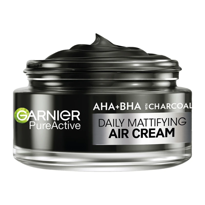 Pure Active AHA + BHA könnyű mattító nappali krém aktív szénnel 50 ml
