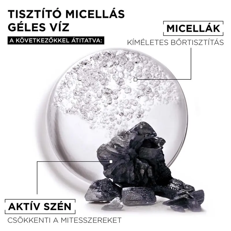 Pure Active micellás víz aktív szénnel 400 ml
