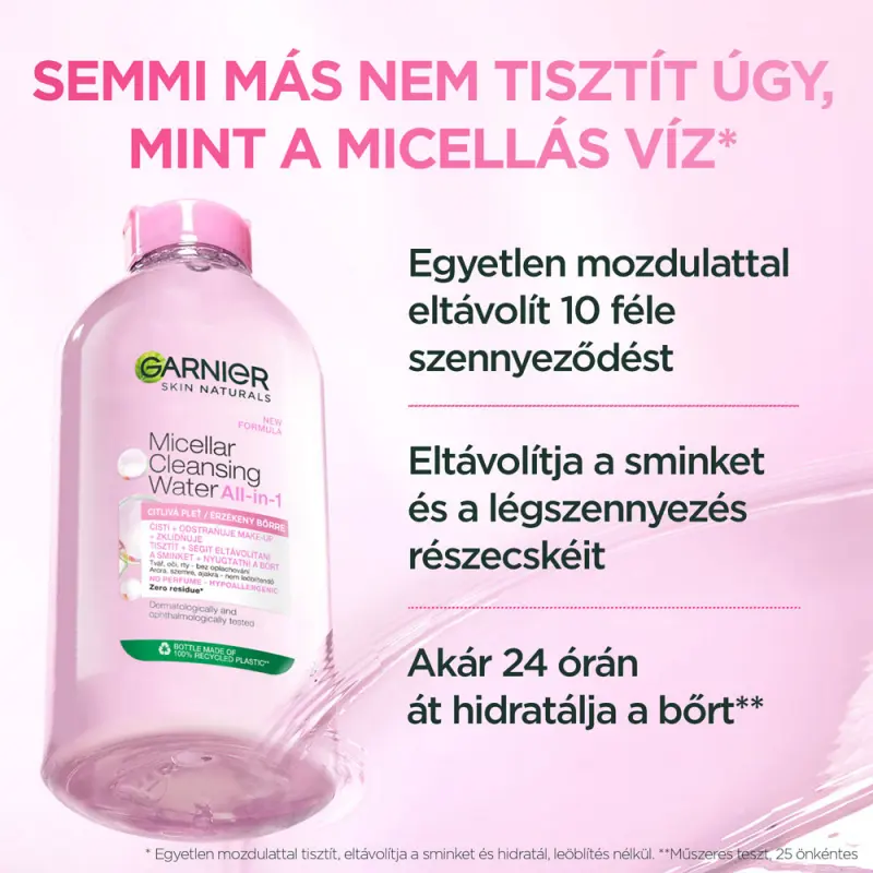 Skin Naturals All in One Micellás víz érzékeny bőrre 400 ml