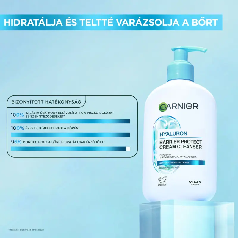 Skin Naturals bőrnyugtató tisztító krém hialuronsav aloe 250 ml