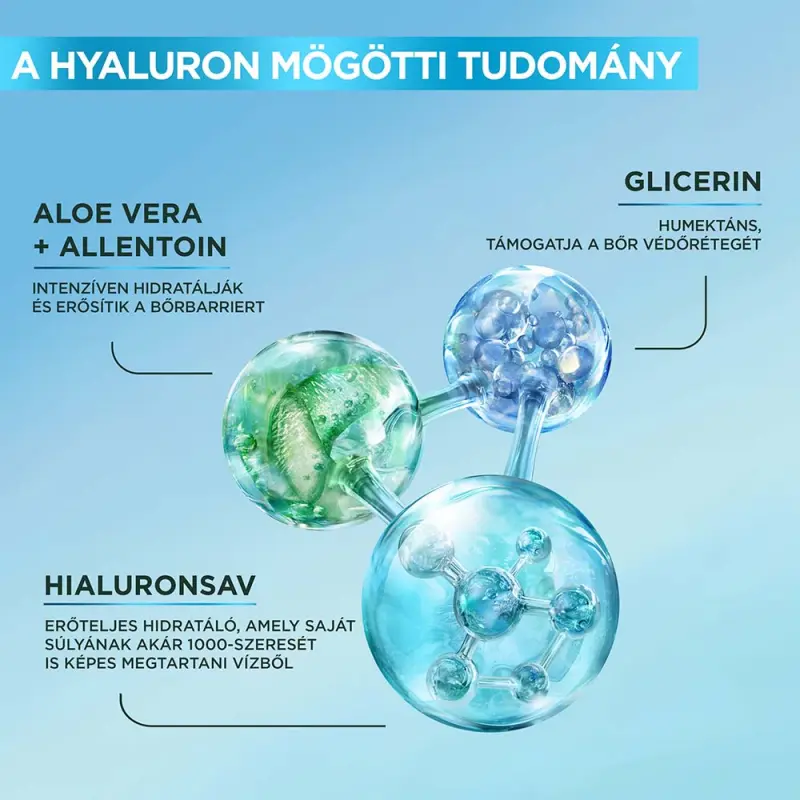 Skin Naturals Hyaluronic Aloe gél normál és vegyes bőrre (50 ml)