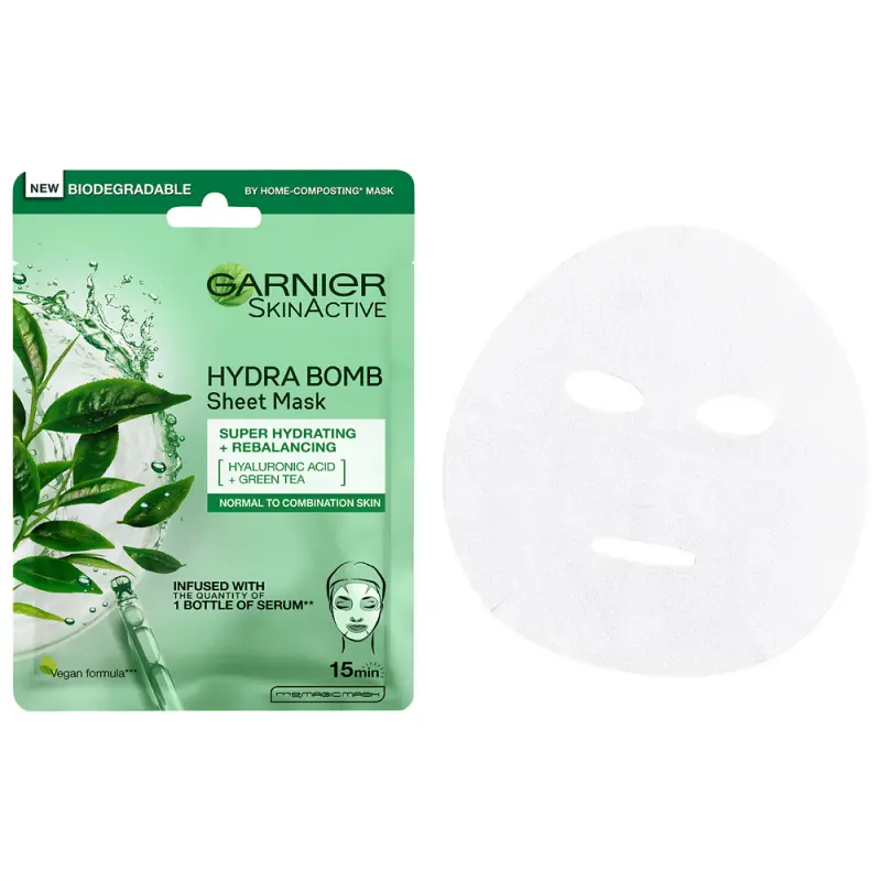 Skin Naturals Moisture+ Freshness Szuper Hidratáló, Tisztító Textil Maszk 28 g
