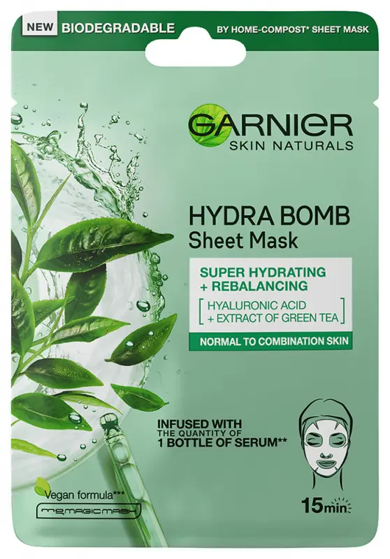 Skin Naturals Moisture+ Freshness Szuper Hidratáló, Tisztító Textil Maszk 28 g