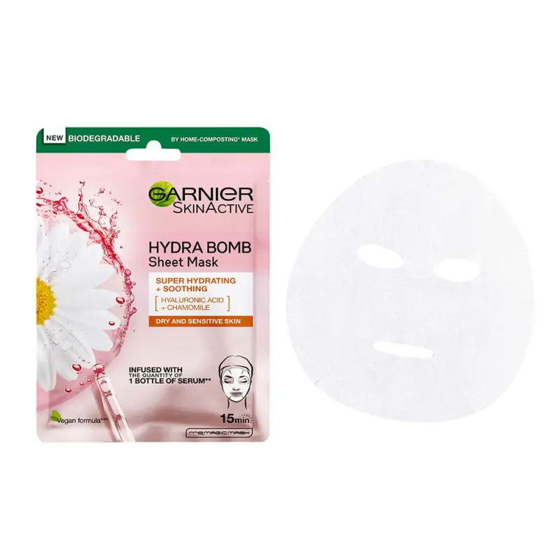 Skin Naturals Moisture+Comfort kamillás fátyolmaszk (28 ml)