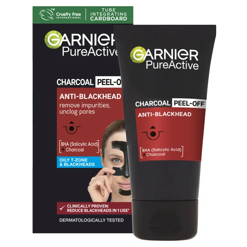 Skin Naturals Pure Active Lehúzható Maszk Mitesszerek Ellen 50 ml