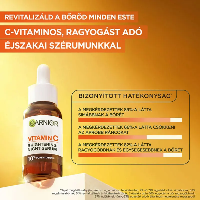 Skin Naturals ragyogást adó éjszakai szérum C-vitaminnal 30 ml