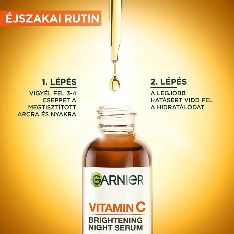 Skin Naturals ragyogást adó éjszakai szérum C-vitaminnal 30 ml